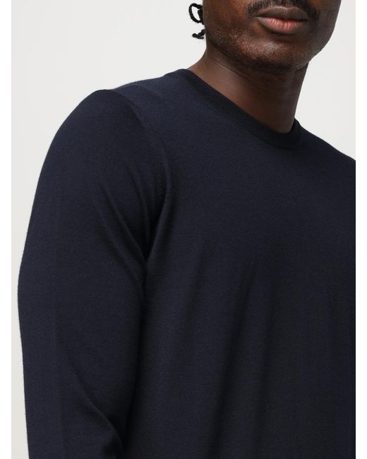 Drumohr Blue Wool Crew Neck Sweater for men