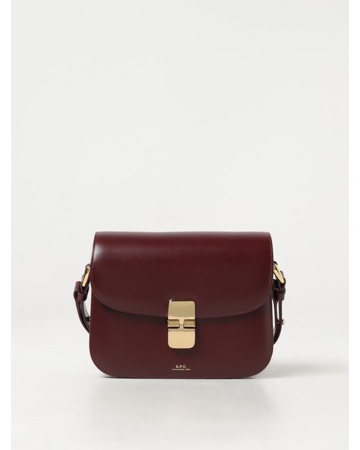 A.P.C. Purple Grace Ledertasche