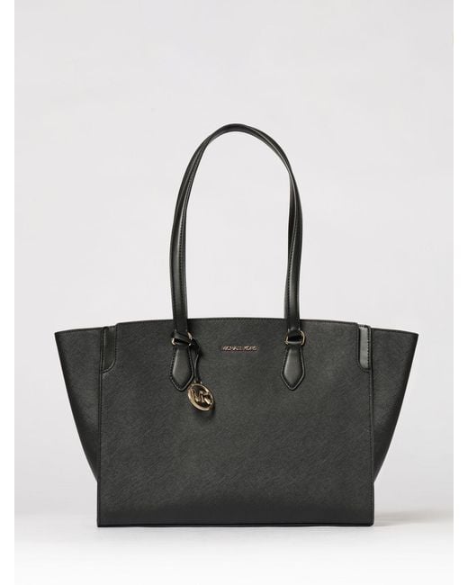 Michael Kors Black Becca Large Saffiano Leather Tote Bag