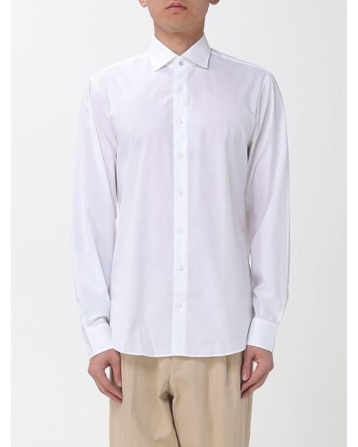 Michael Kors White Classic Stretch Cotton Shirt for men