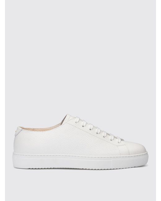Sneakers in pelle a grana di Doucal's in White da Uomo