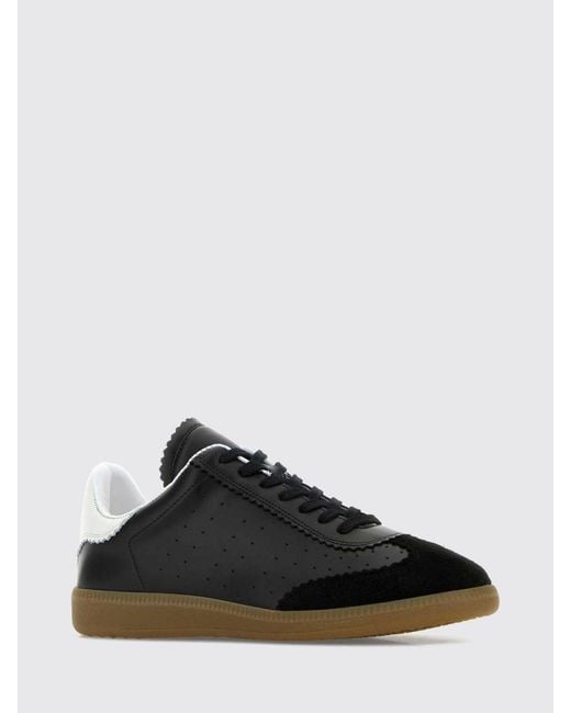 Isabel Marant Black Bryce Bicolor Leather Low-Top Sneakers