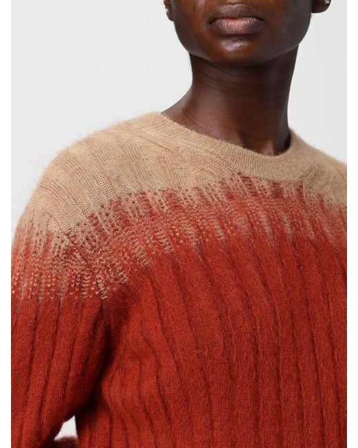 Maglia Mohair A Righe di Fendi in Red