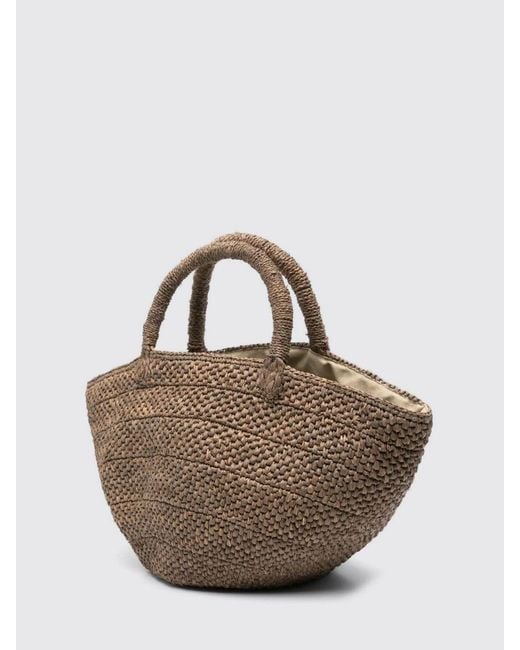 IBELIV Brown Ela Raffia Tote Bag