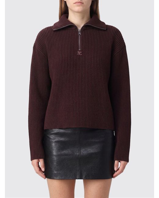 Courreges Red CourrÈ Ges Ribbed Turtleneck Jumper