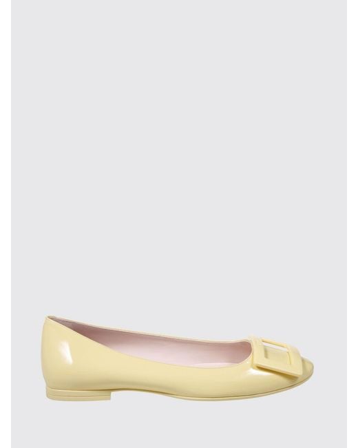 Roger Vivier Natural U Look Patent Leather Ballerinas