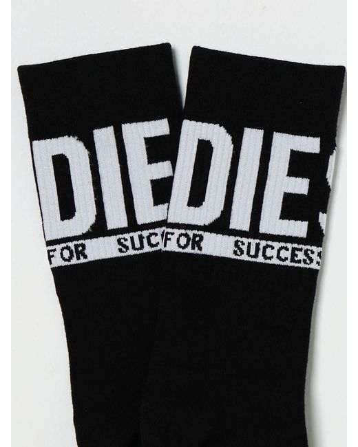 DIESEL Black Set Of 3 Pairs Of Cotton Socks for men