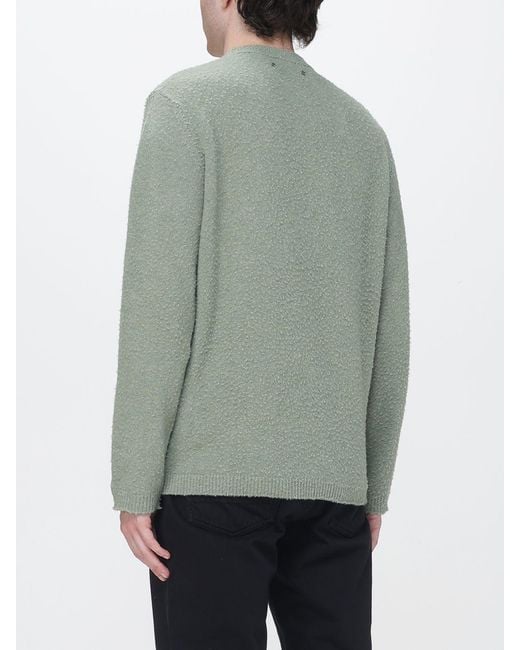 Golden Goose Deluxe Brand Green Pure Virgin Wool Crewneck Jumper With Ribbed Trims for men