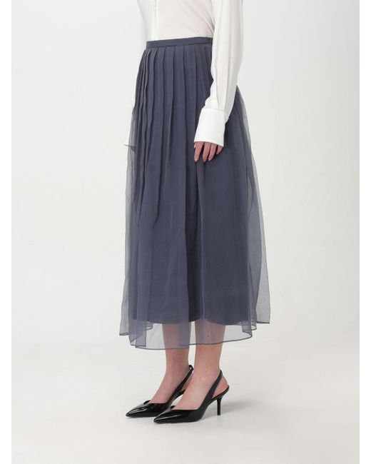 Brunello Cucinelli Blue Skirt