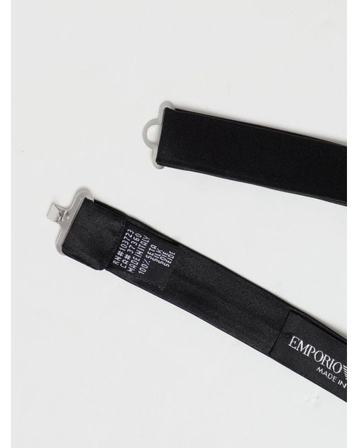 Emporio Armani Black Silk Bow Tie for men