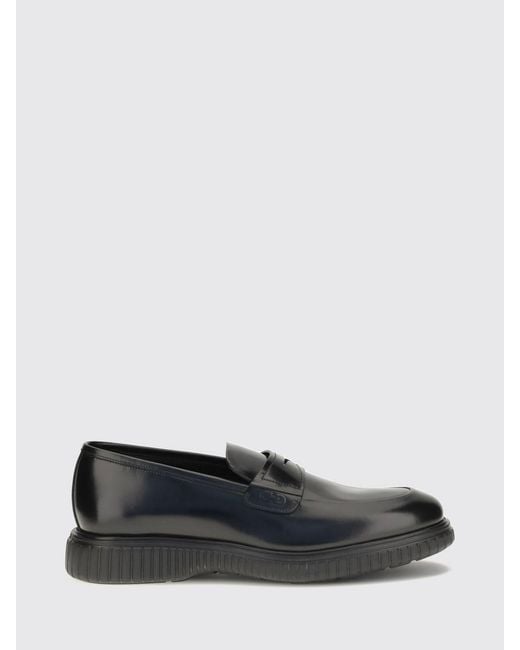 Ferragamo White Brushed Calfskin Leather Loafers With Strap Detail And Rubber Sole for men