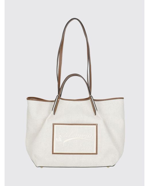 Lanvin White Catch Canvas Bag