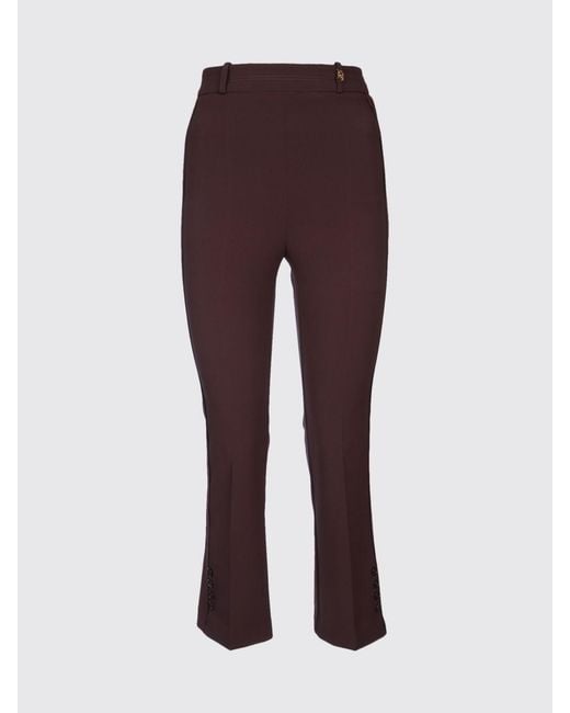 Elisabetta Franchi Orange Crêpe Cropped Trousers
