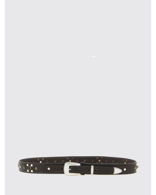 Lemaire White Calfskin Leather Belt With Studs for men