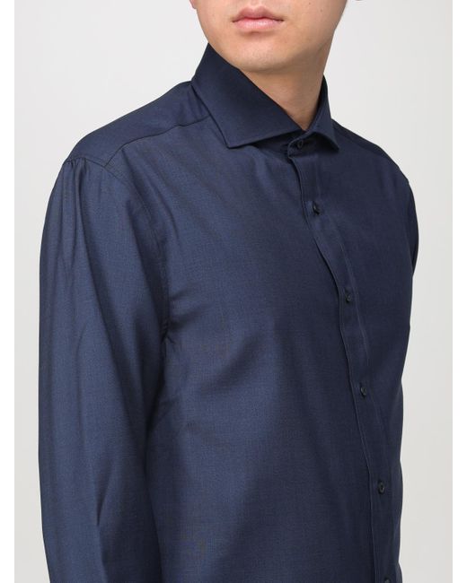Camicia di Brunello Cucinelli in Blue da Uomo