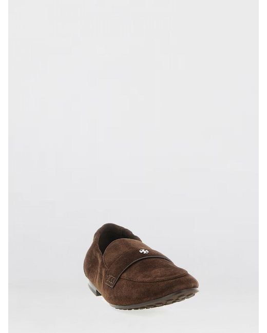 Tory Burch White Suede Loafers