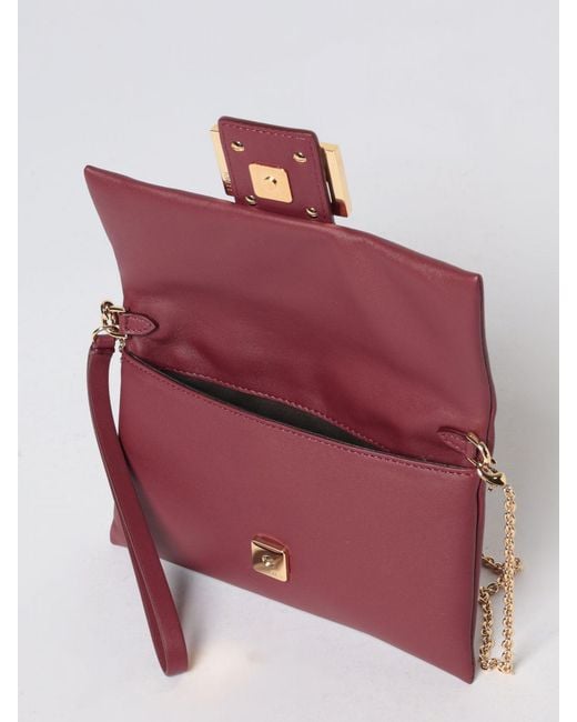 Fendi Brown Nappa Leather Baguette Mom Pouch