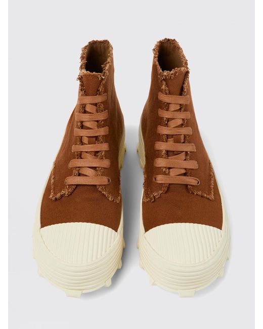 CAMPERLAB Brown Traktori Tencel Ankle Boot for men