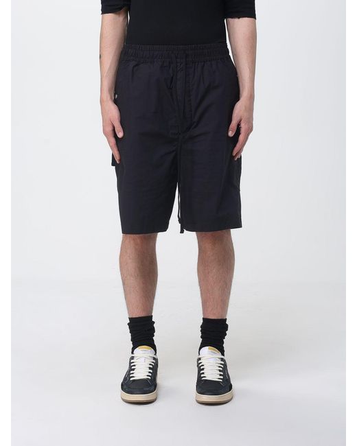 Thom Krom Black Stretch Cotton Drawstring Shorts for men