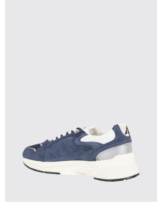 Autry Blue Hyperway Suede And Mesh Sneakers for men