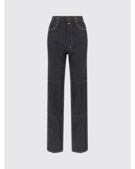 Lemaire Black Straight Cotton Denim Jeans