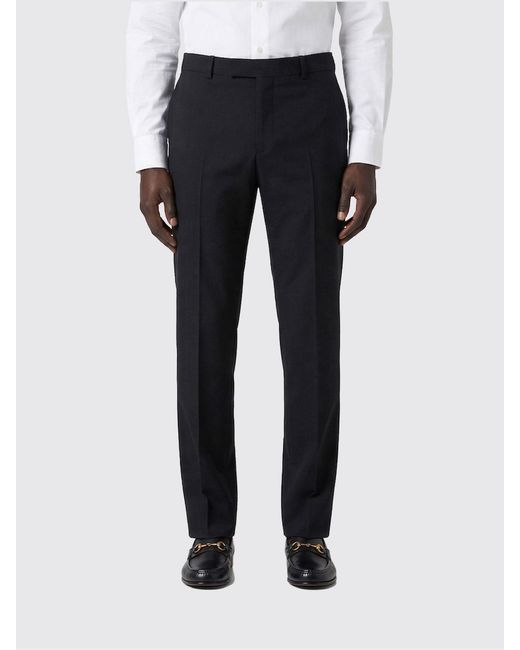 Gucci Black Wool Tailored Trousers for men