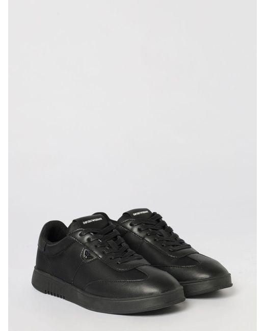 Emporio Armani Black Trainers for men