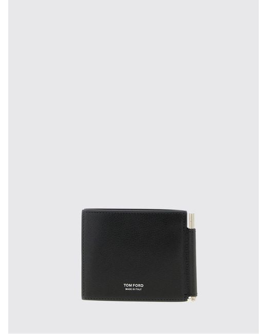 Tom Ford White Slim T Leather Wallet for men