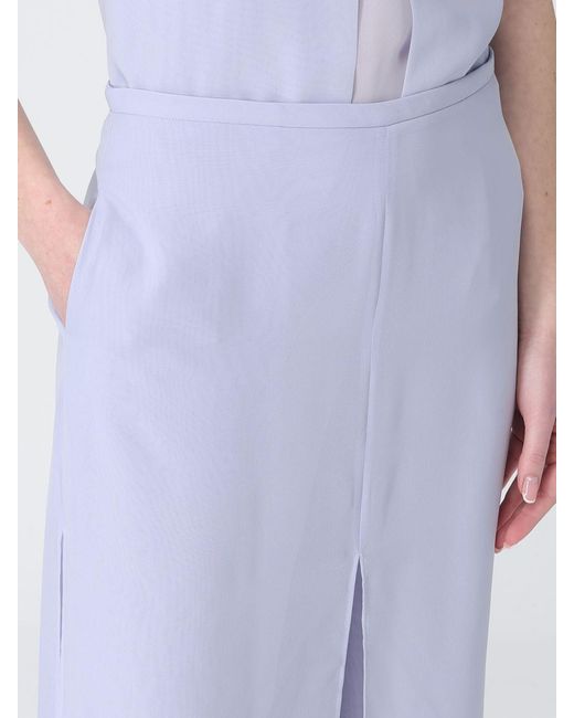 Emporio Armani Purple Chiffon Palazzo Trousers