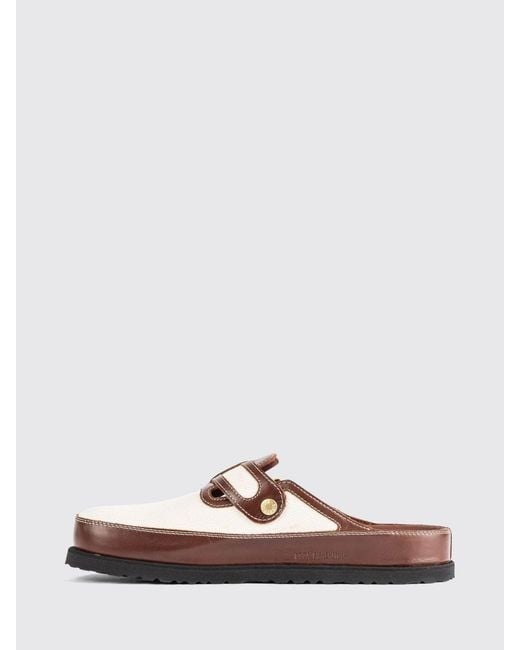 Birkenstock White 1774 Boston Mules for men