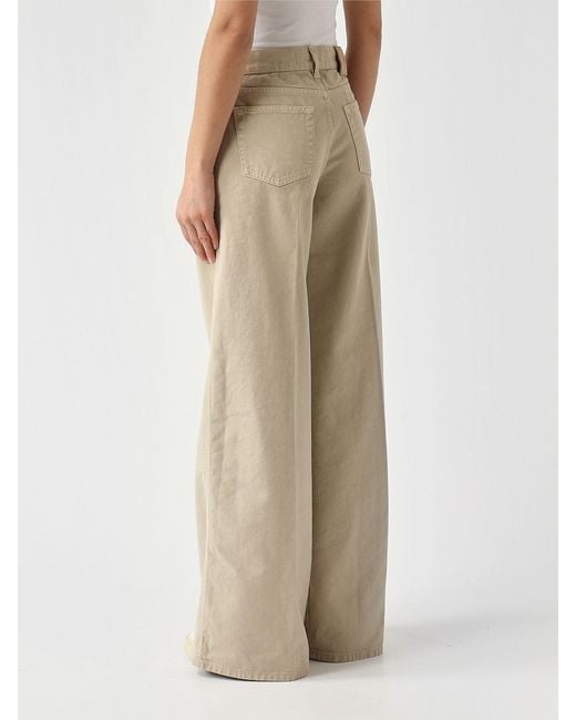 PT Torino Natural Wide Leg Cotton Denim Jeans