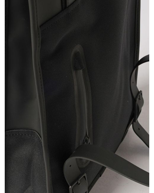 Rains Black Puffed Mini Backpack for men