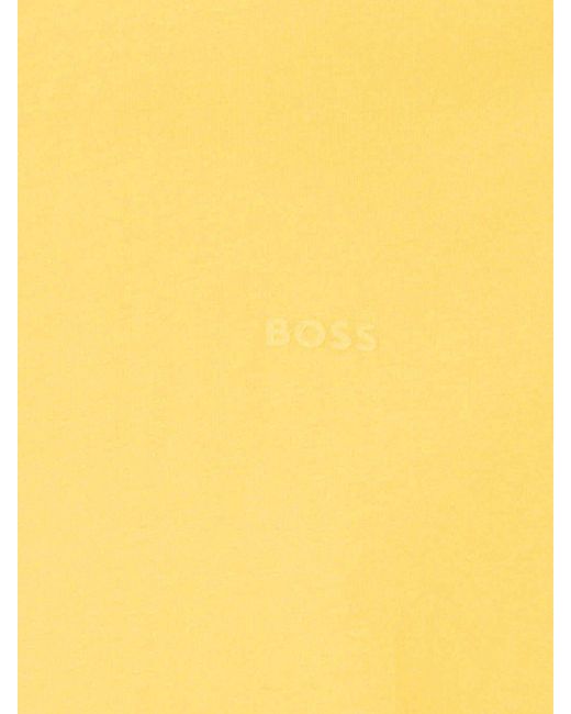 Boss Yellow Basic Cotton T-Shirt for men