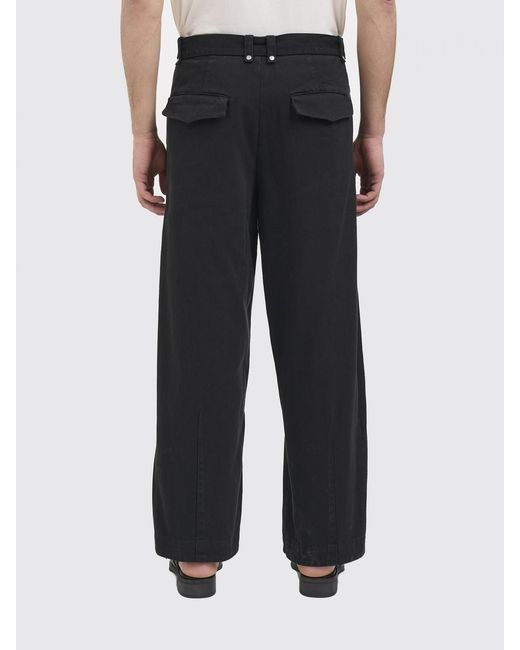 Entire studios Black Cotton Palazzo Trousers for men
