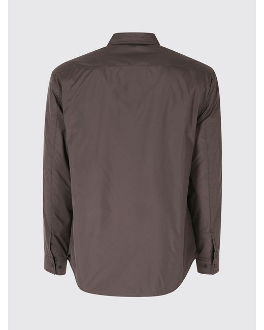 Briglia 1949 Gray Nylon Shirt Jacket With Snap Buttons for men