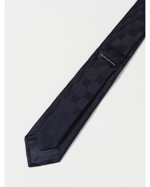 Cravatta in seta jacquard di Tagliatore in Blue da Uomo