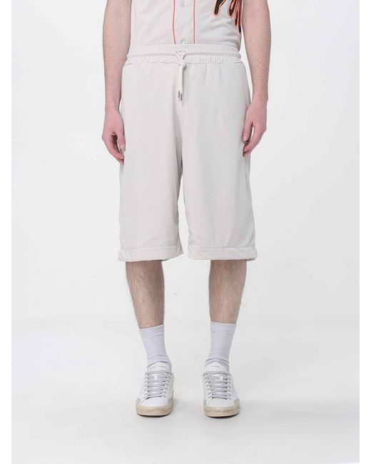 DISCLAIMER Gray Perforated Acetate Bermuda Shorts for men