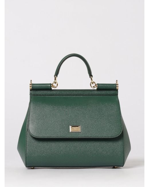 Dolce & Gabbana Green Dolce &Amp Gabbana Sicily Dauphine Leather Bag