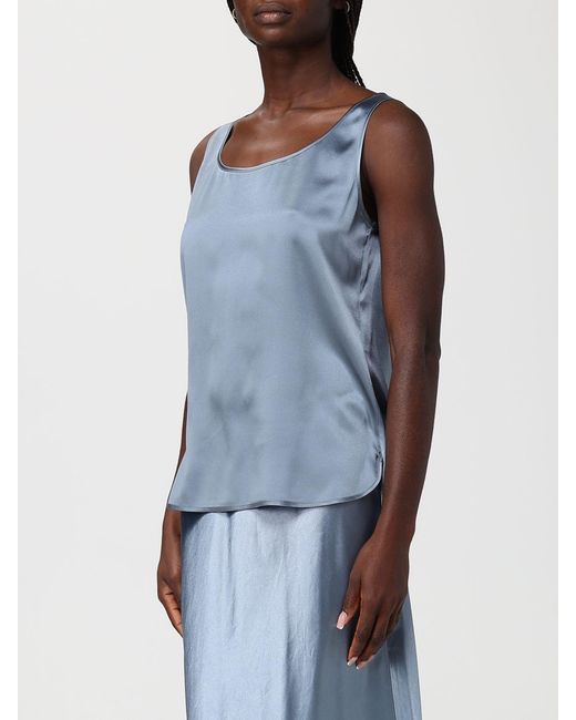 Max Mara Blue Satin Top