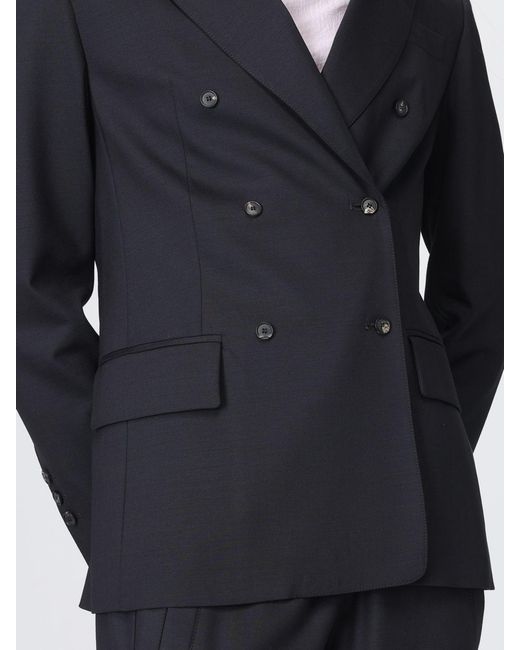 Tela Blue Virgin Wool Double-Breasted Blazer