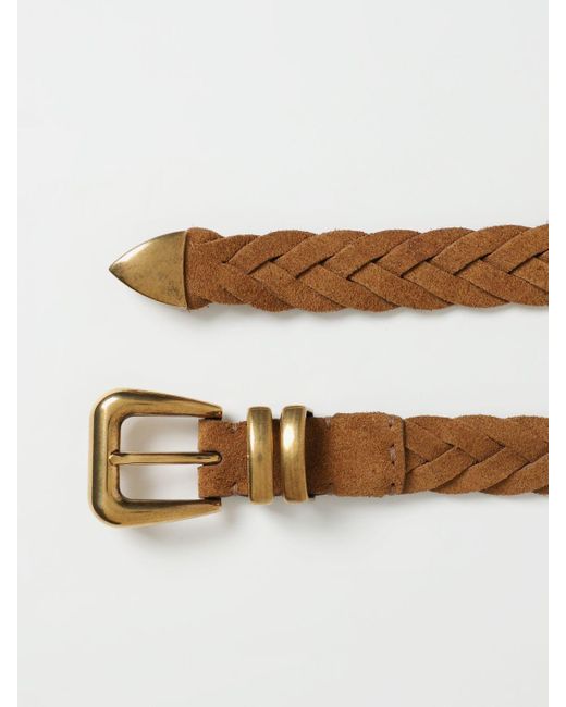 Cintura in camoscio intrecciato di Brunello Cucinelli in Brown da Uomo