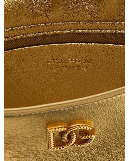 Dolce & Gabbana Natural Dolce &Amp Gabbana Laminated Leather Bag