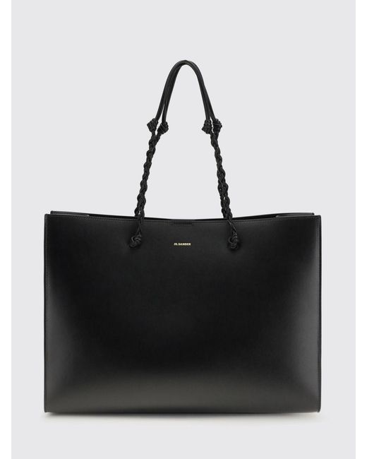 Jil Sander Black Tangle Leather Bag