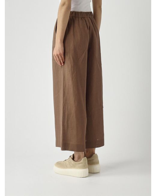 Max Mara Natural Linen Crop Trousers