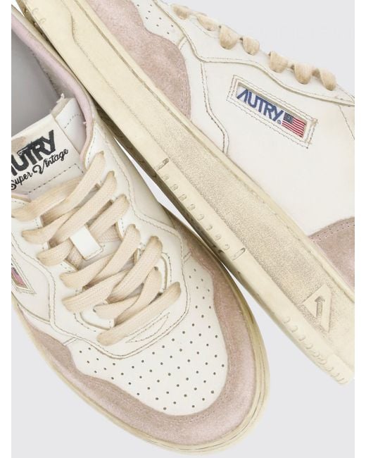 Autry Natural Super Vintage Used Leather Sneakers