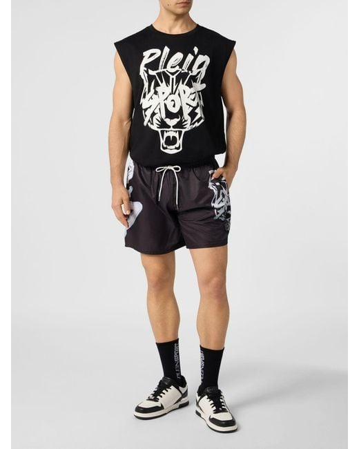 Philipp Plein Black Tank Top for men