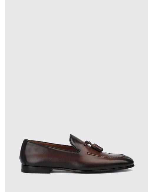 Doucal's White Leather Loafers With Tassels for men