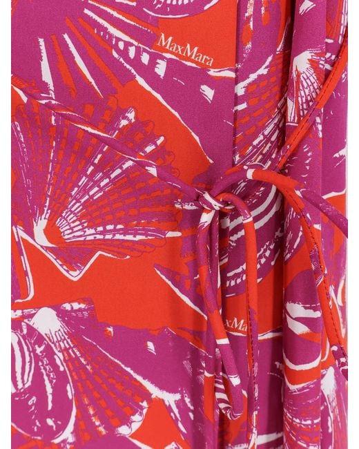 Max Mara Pink Printed Cotton Poplin Shirtdress