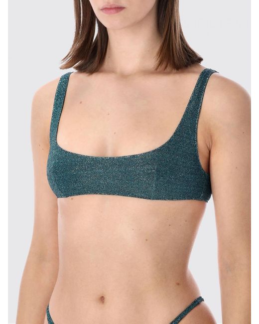 Oseree Blue Lurex Jersey Bikini