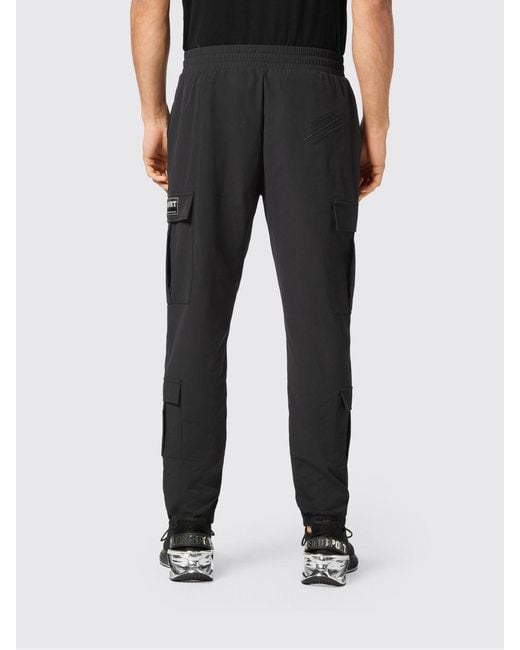 Philipp Plein Black Slim Fit Cargo Jogging Trousers for men